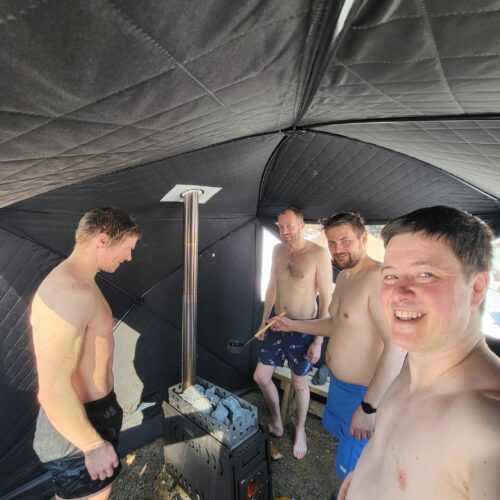 Badstuetelt på Budor